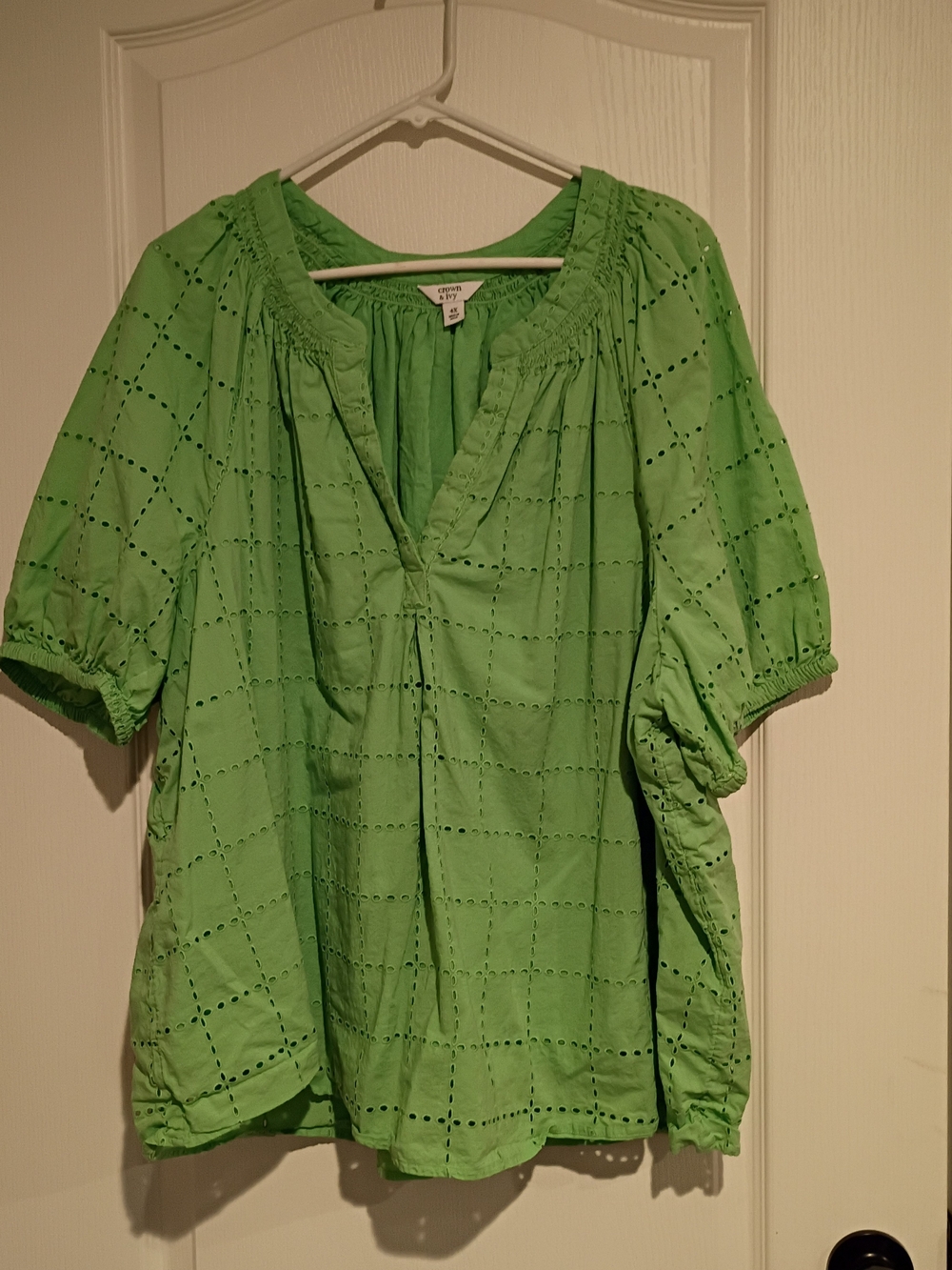 Crown & Ivy - Lime Green Blouse - Size 4x